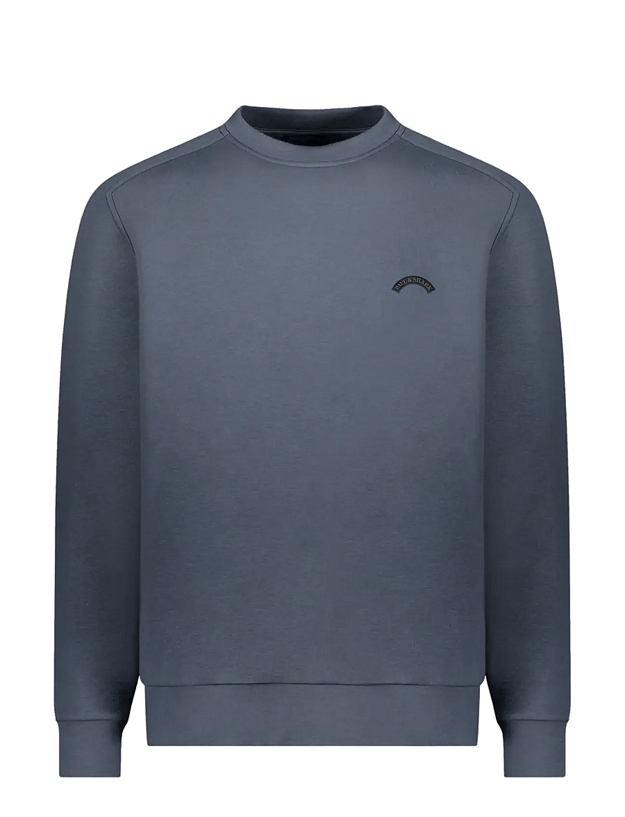 Paul & Shark - MEN'S KNITTED ROUNDNECK C.W. COTTON NYLON - rundhals - cadet blue - 0