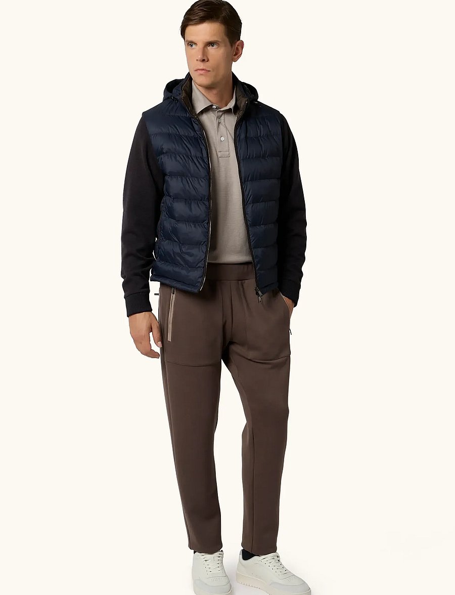 Paul & Shark - MEN'S WOVEN HYBRID JACKET - hybrid jackets - blue - 0
