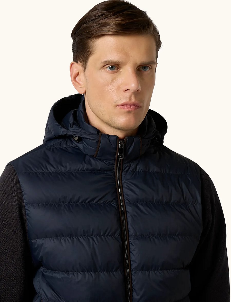 Paul & Shark - MEN'S WOVEN HYBRID JACKET - hybrid jackets - blue - 5