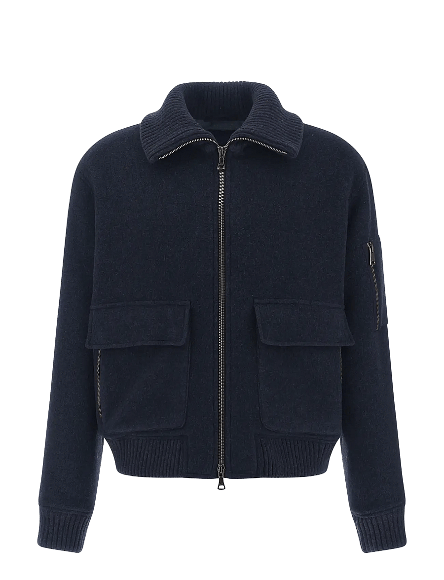 Paul & Shark - MEN'S BOMBER C.W. WOOL - jakker - blue - 0
