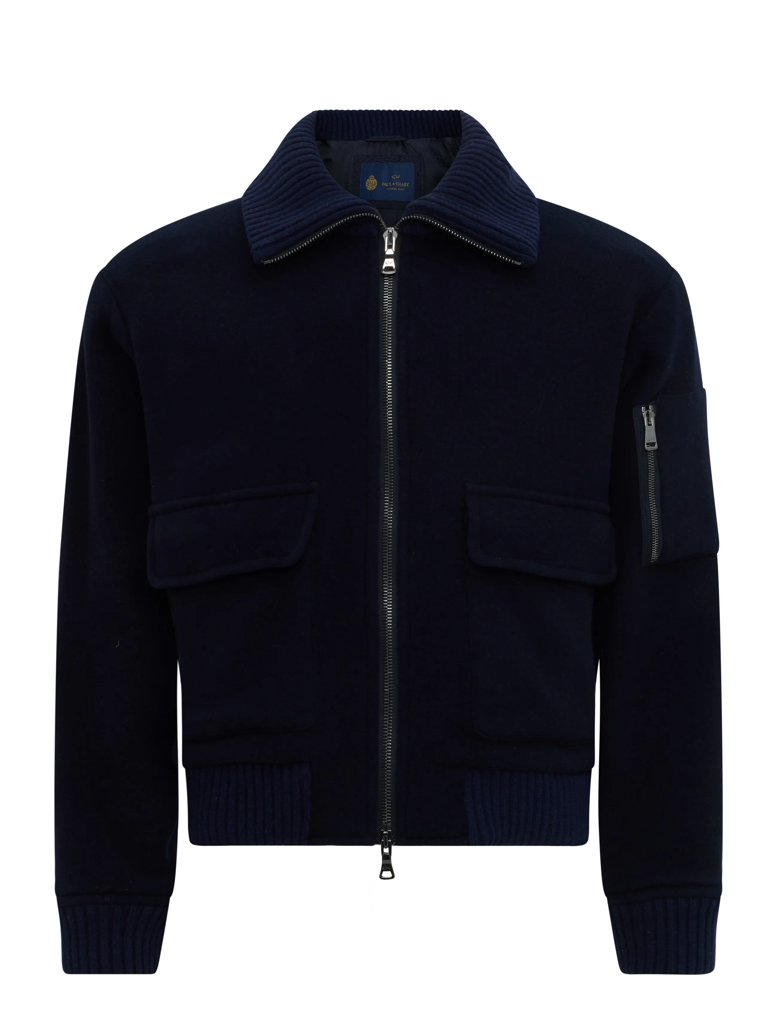 Paul & Shark MEN'S BOMBER C.W. WOOL - Kleidung - BLUE / navy