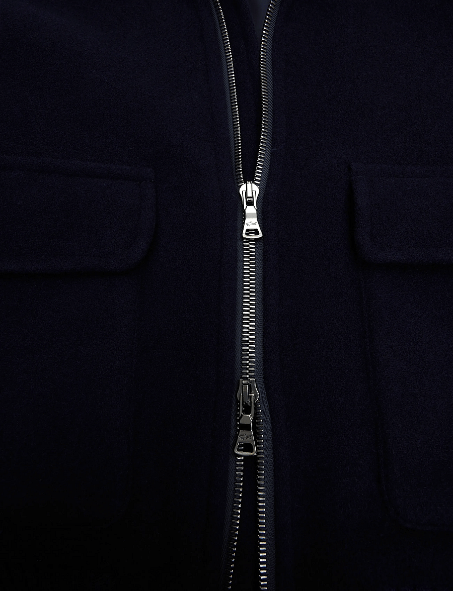 Paul & Shark - MEN'S BOMBER C.W. WOOL - jacken - blue - 3