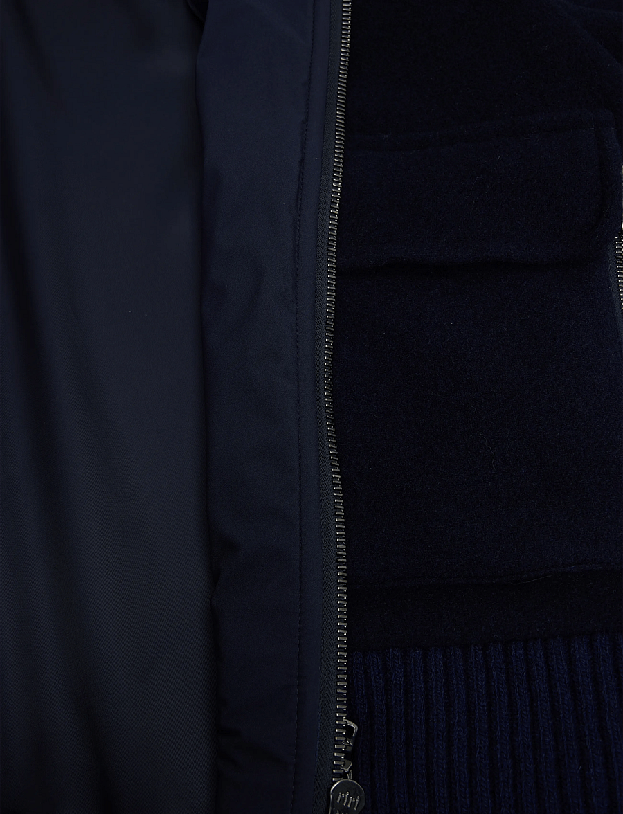 Paul & Shark - MEN'S BOMBER C.W. WOOL - jacken - blue - 4
