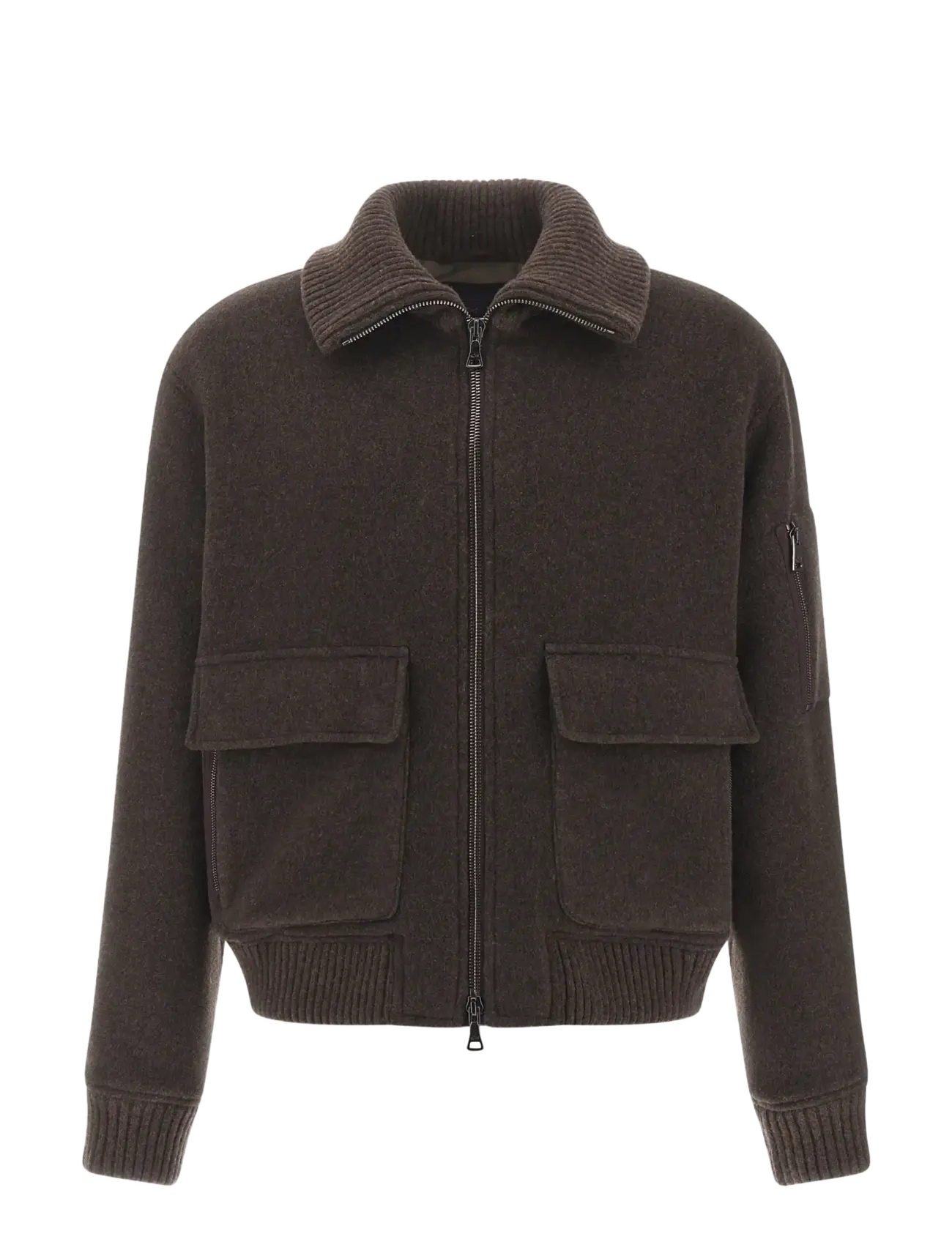 Paul & Shark - MEN'S BOMBER C.W. WOOL - brown - 1