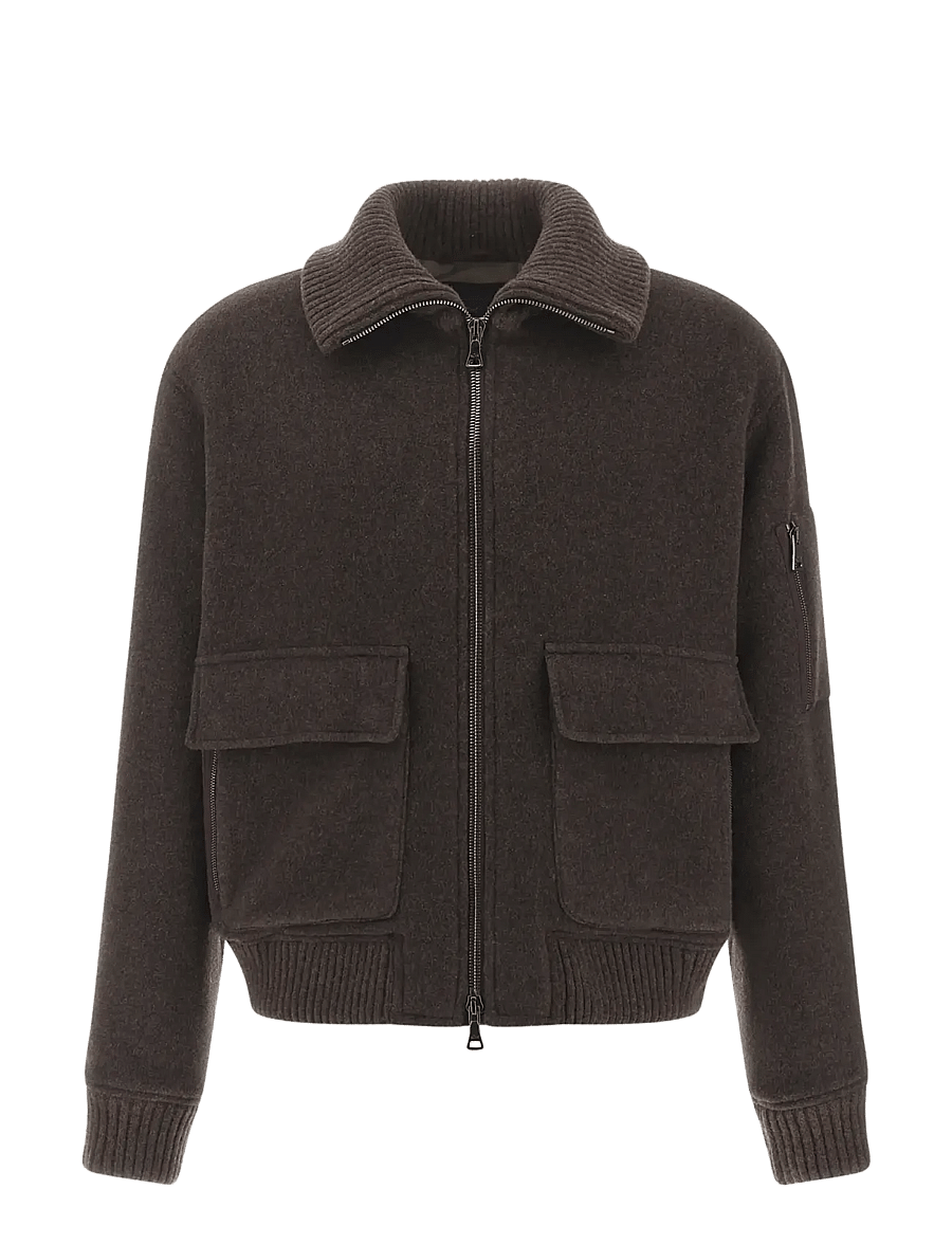Paul & Shark - MEN'S BOMBER C.W. WOOL - jacken - brown - 1
