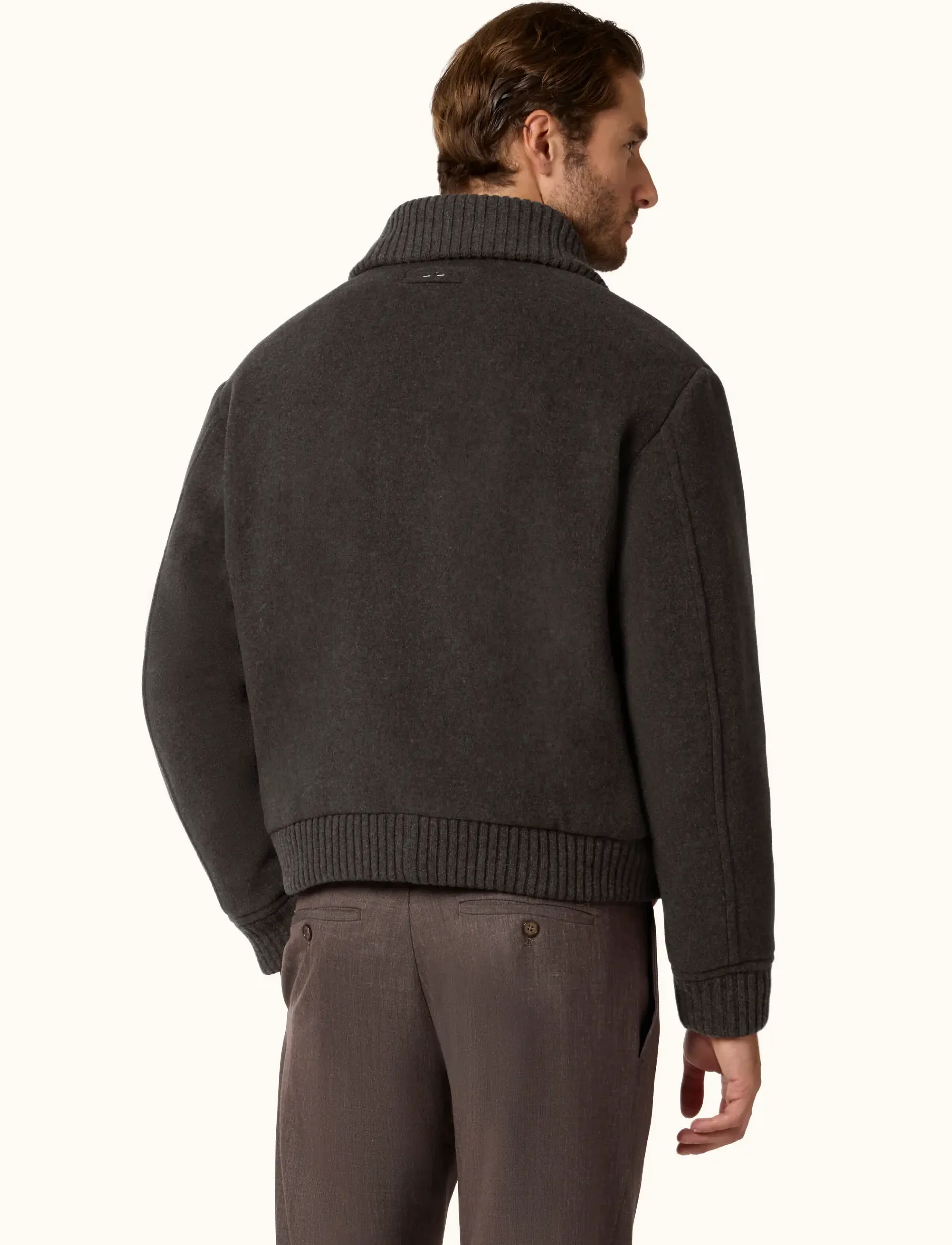 Paul & Shark - MEN'S BOMBER C.W. WOOL - brown - 3