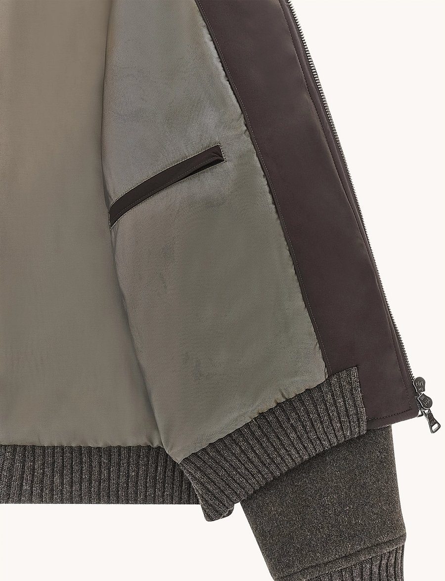Paul & Shark - MEN'S BOMBER C.W. WOOL - jacken - brown - 5