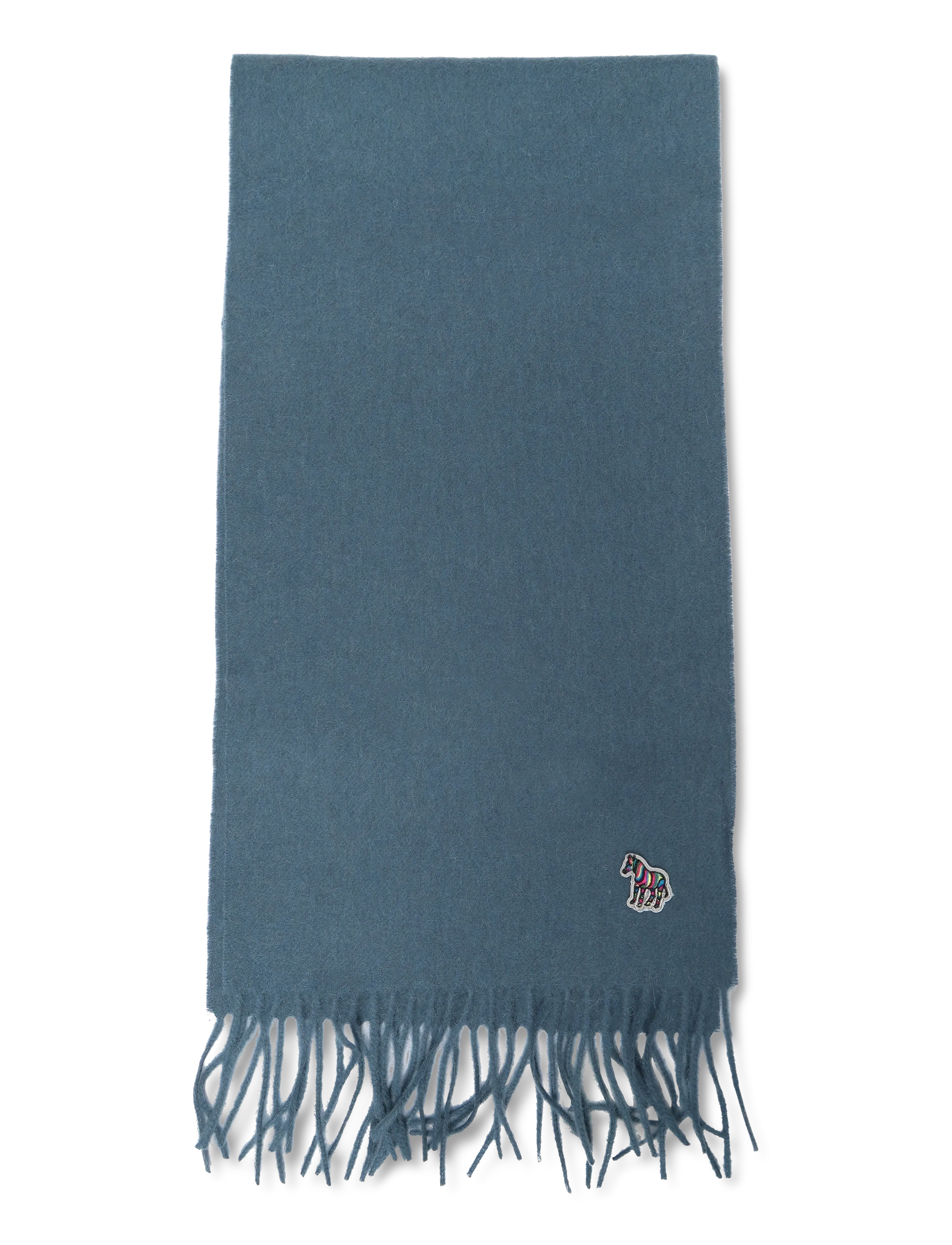 PS Paul Smith Men Scarf Zebra, Herren, Fransenschal, Blau, Gr.ONE SIZE