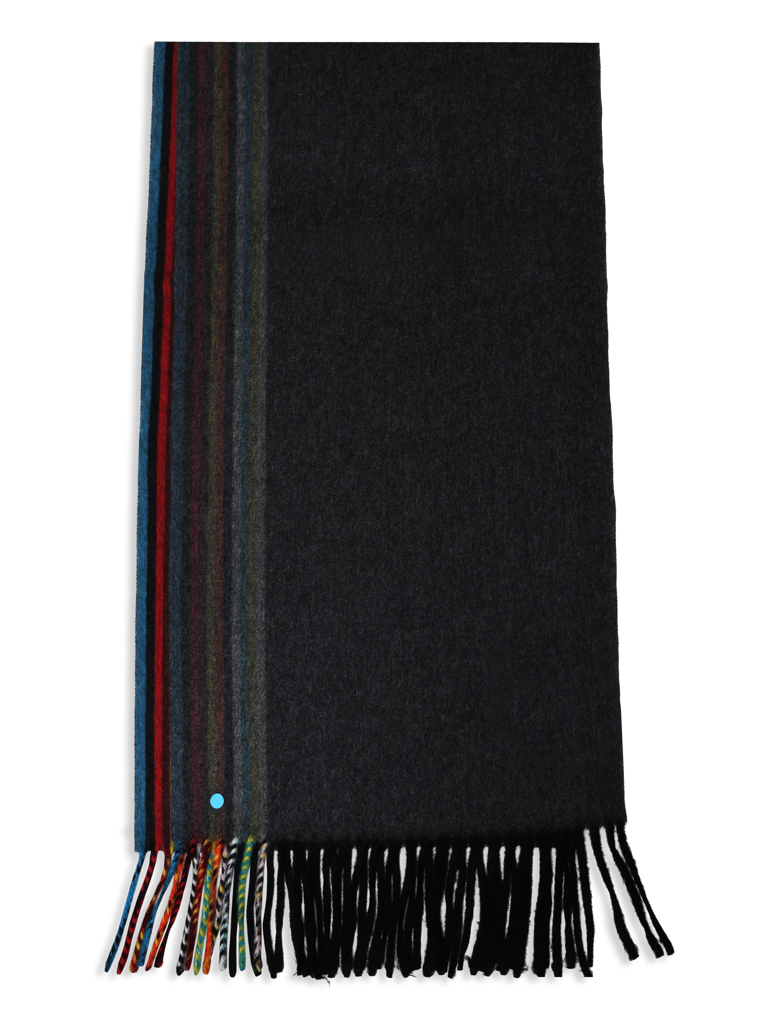 PS Paul Smith - MEN SCARF SIG WOVEN EDGE - halstørklæder - black - 1