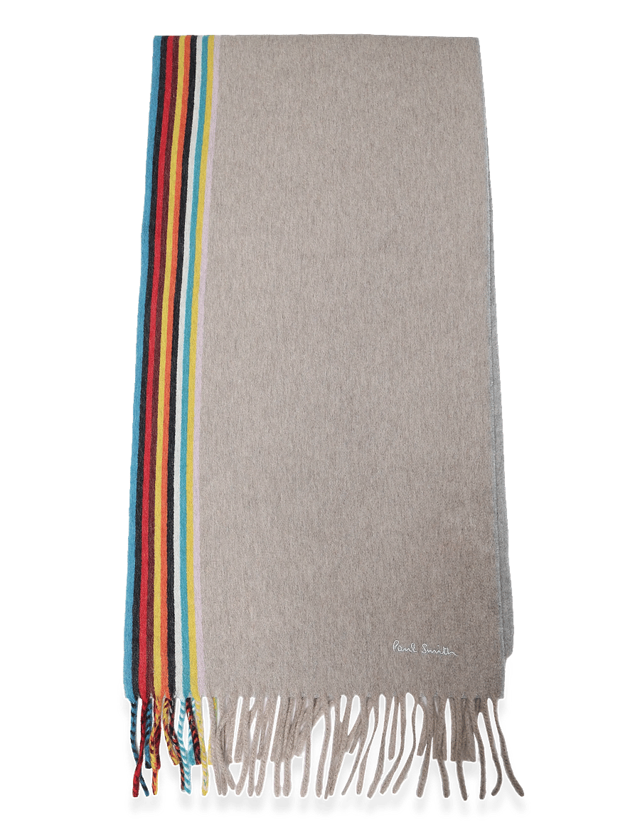 PS Paul Smith - MEN SCARF SIG WOVEN EDGE - halsdukar - tan - 0