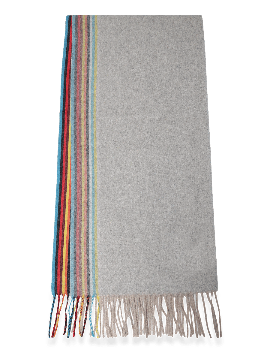 PS Paul Smith - MEN SCARF SIG WOVEN EDGE - halsdukar - tan - 1