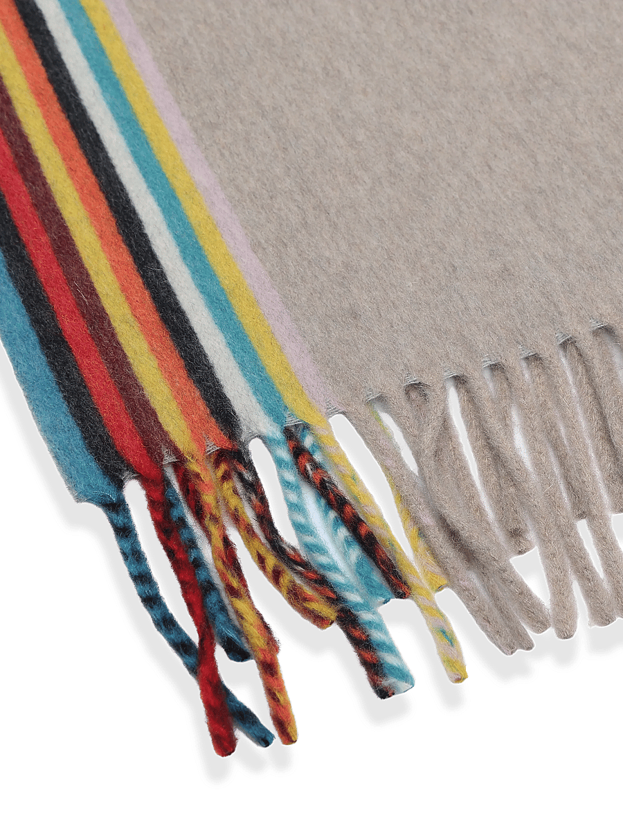 PS Paul Smith - MEN SCARF SIG WOVEN EDGE - halsdukar - tan - 2