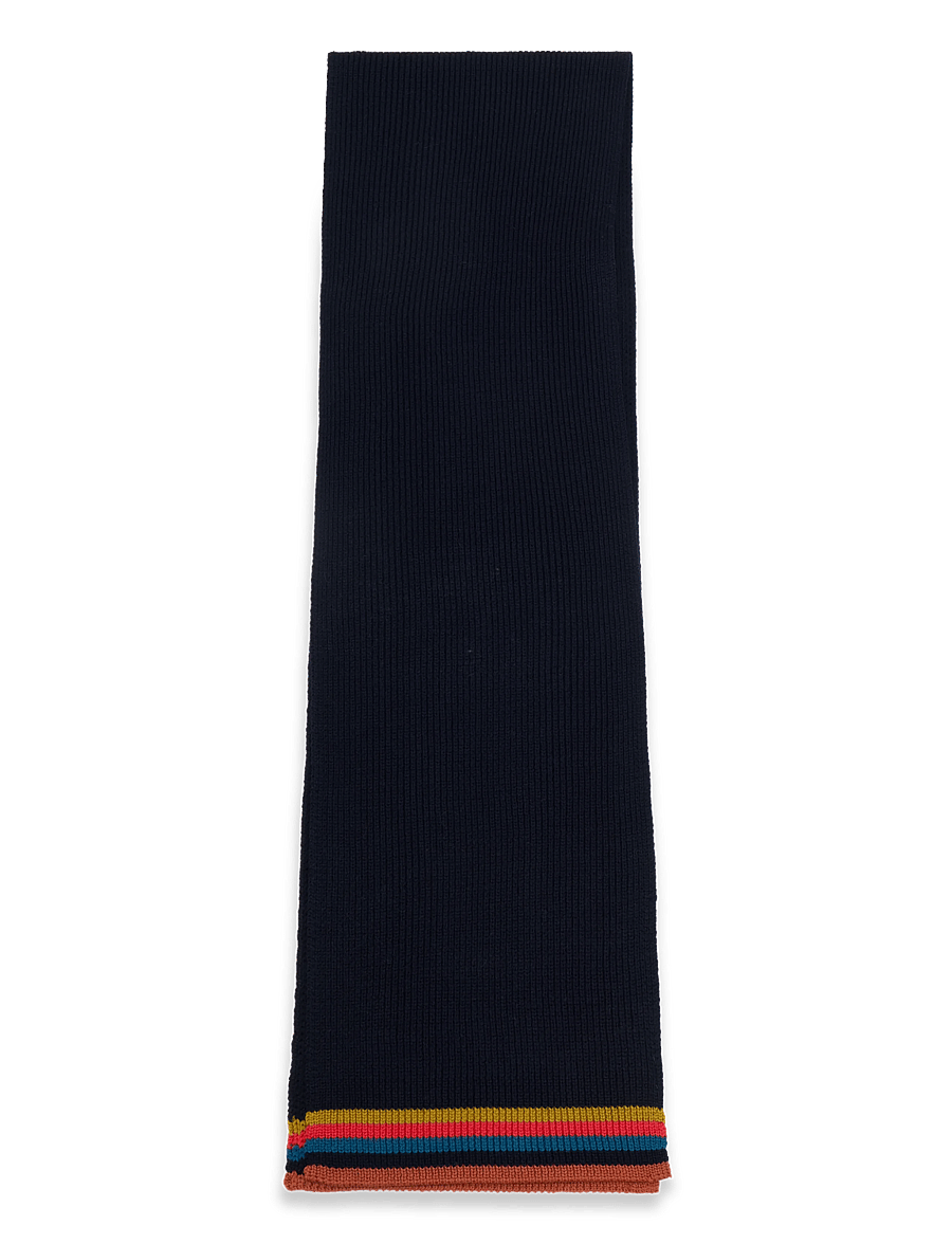 PS Paul Smith - MEN SCARF ARTIST RIB - winter scarves - navy - 1