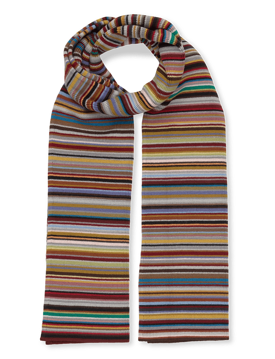 PS Paul Smith - MEN SCARF SIG STRP KNIT - halstørklæder - multi coloured - 0