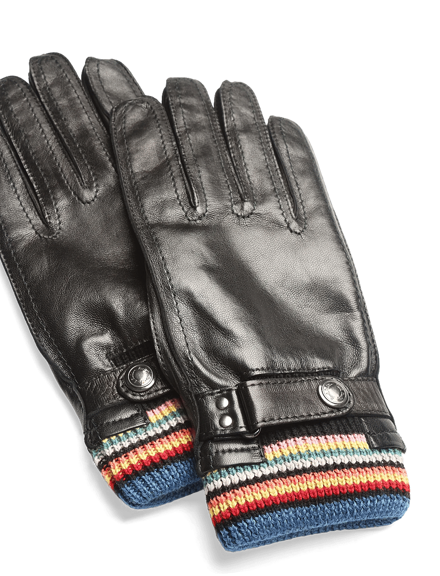 PS Paul Smith - MEN GLOVE SIG STRIPE CUFF - nach anlass kaufen - 79_black - 2