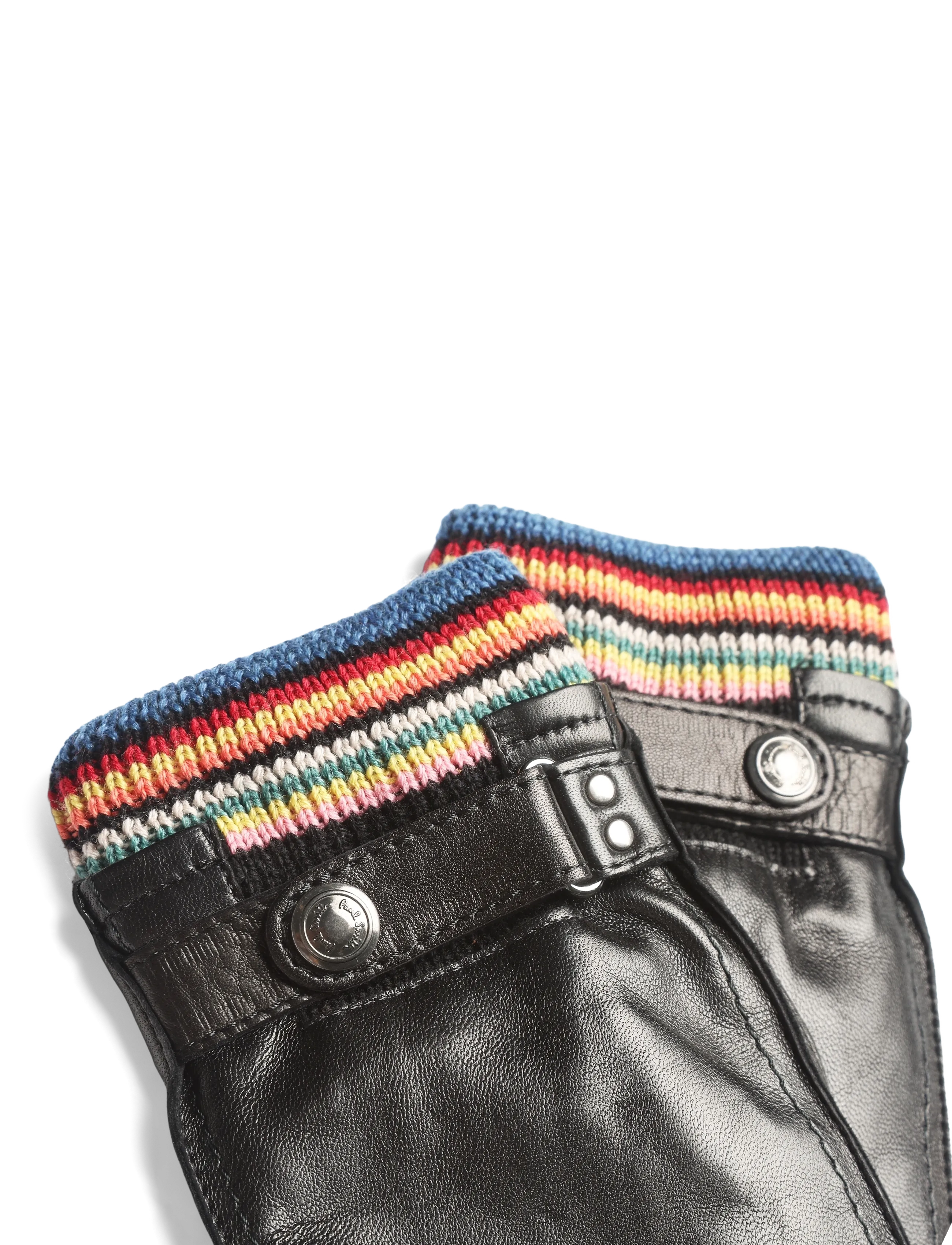 PS Paul Smith - MEN GLOVE SIG STRIPE CUFF - nach anlass kaufen - 79_black - 3