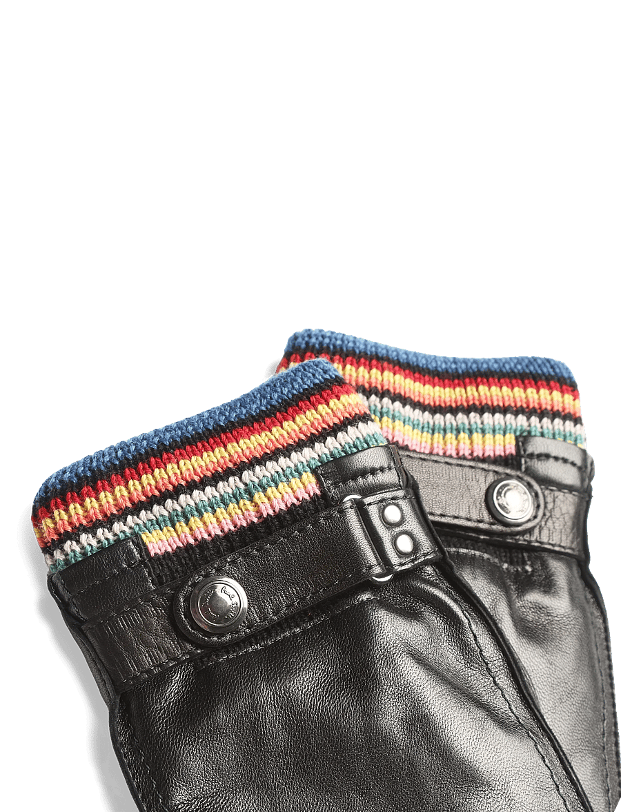 PS Paul Smith - MEN GLOVE SIG STRIPE CUFF - nach anlass kaufen - 79_black - 3