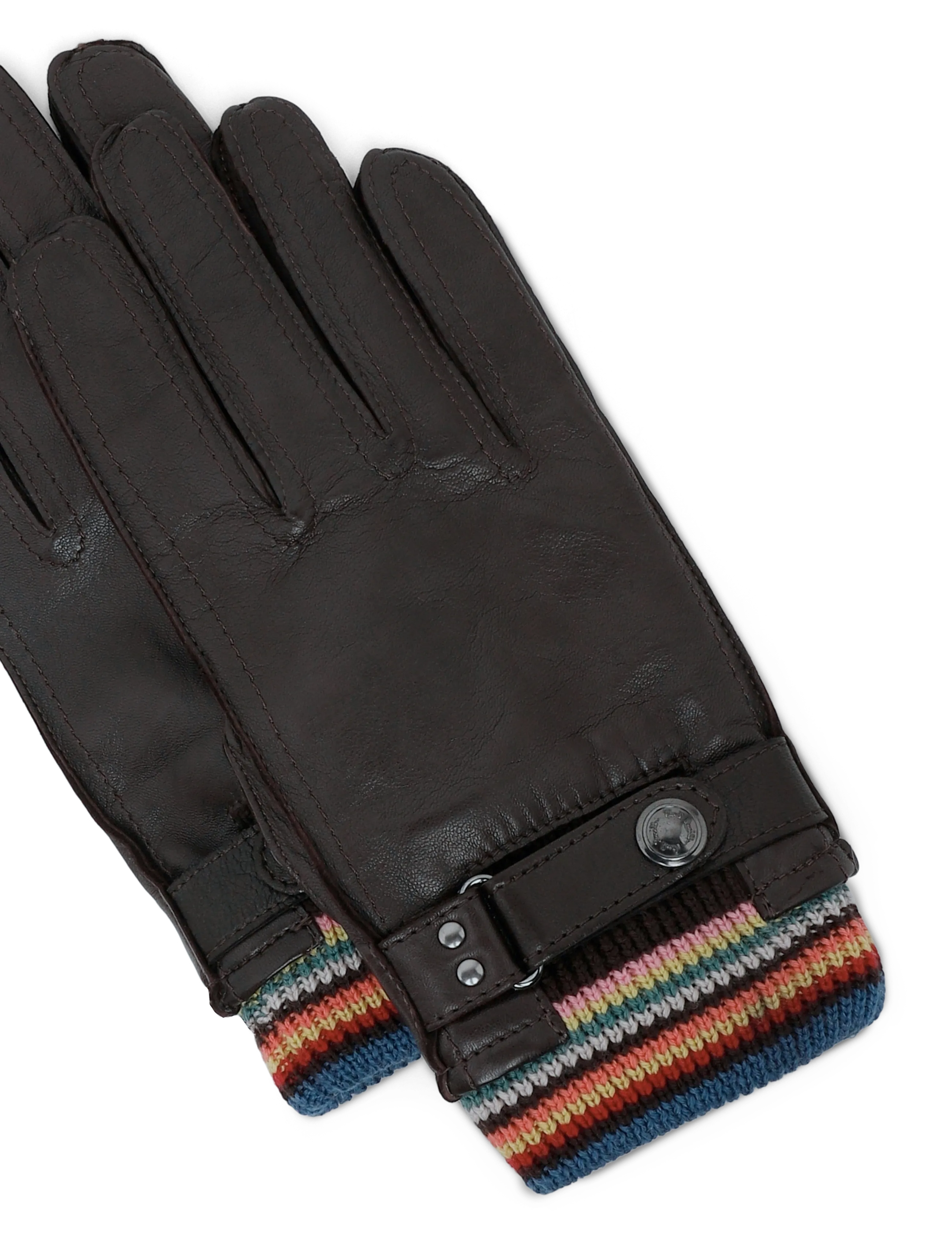 PS Paul Smith - MEN GLOVE SIG STRIPE CUFF - shop by occasion - chocolate - 2