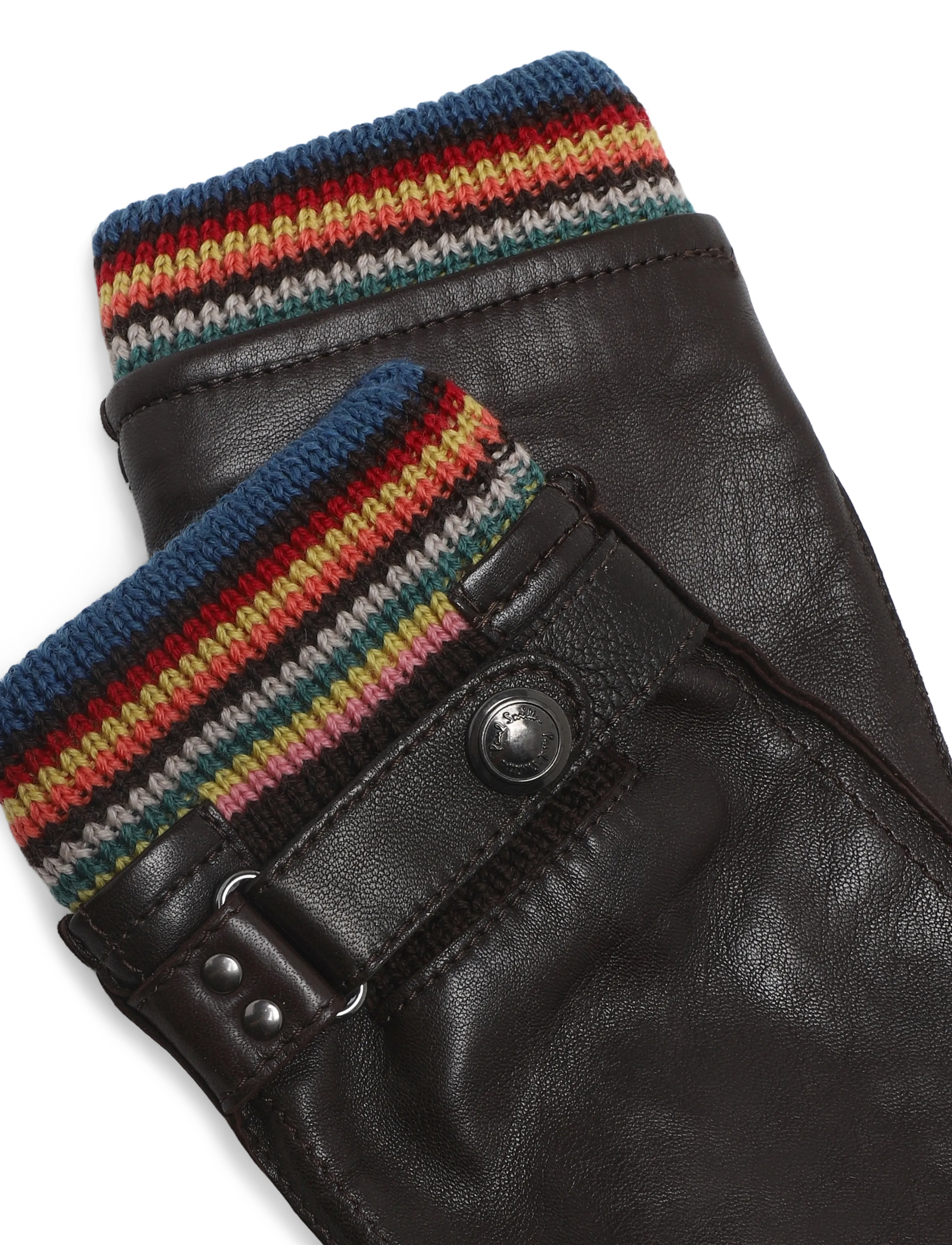 PS Paul Smith - MEN GLOVE SIG STRIPE CUFF - shop by occasion - chocolate - 3