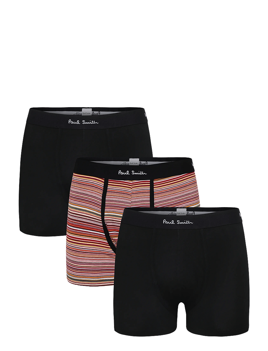 PS Paul Smith - MEN TRUNK 3 PACK BLK SIGN - multipack kalsonger - 79_black - 0