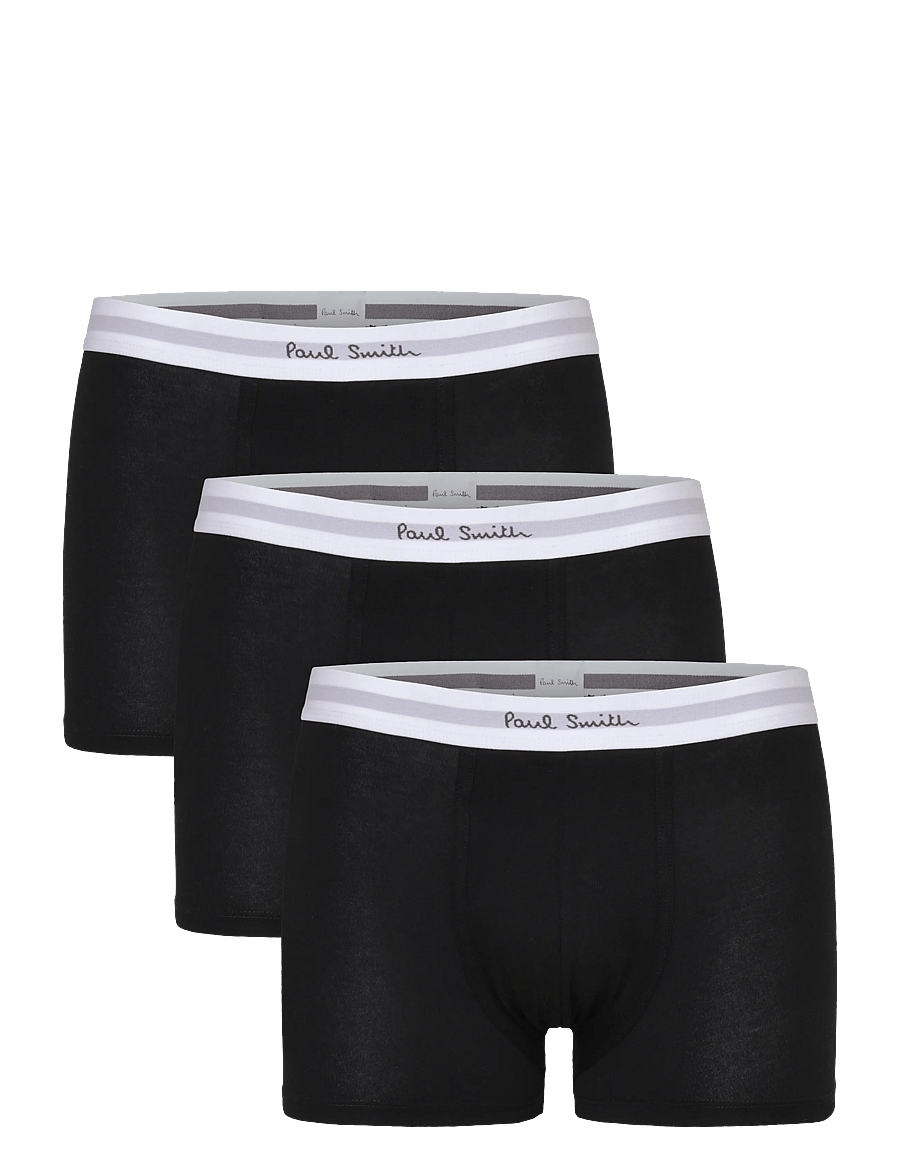 Paul Smith - MEN TRUNK 3PK WHITE BAND - enge boxershorts - 79_black - 0