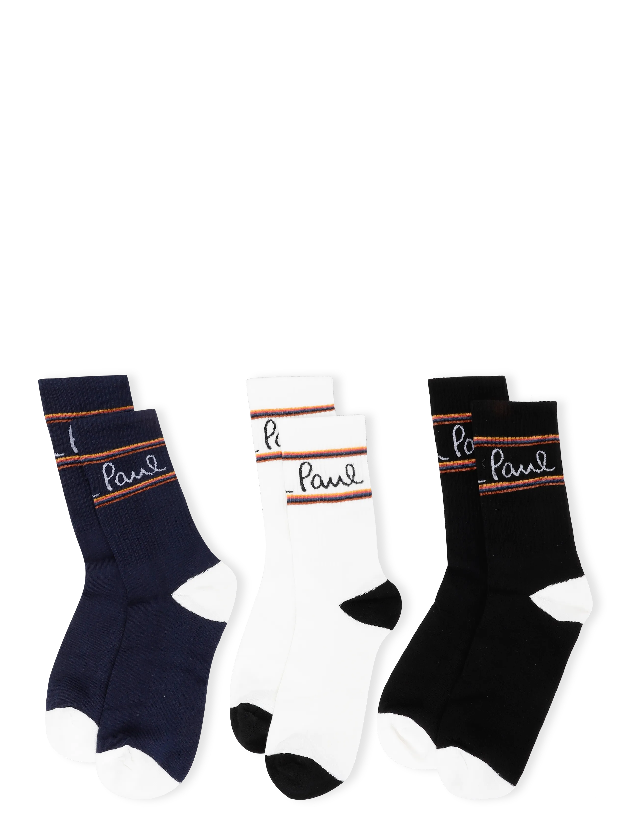 PS Paul Smith - MEN SOCK 3 PK MNLN SPORT - tennissocken - 1a_mixed plate 1 - 1