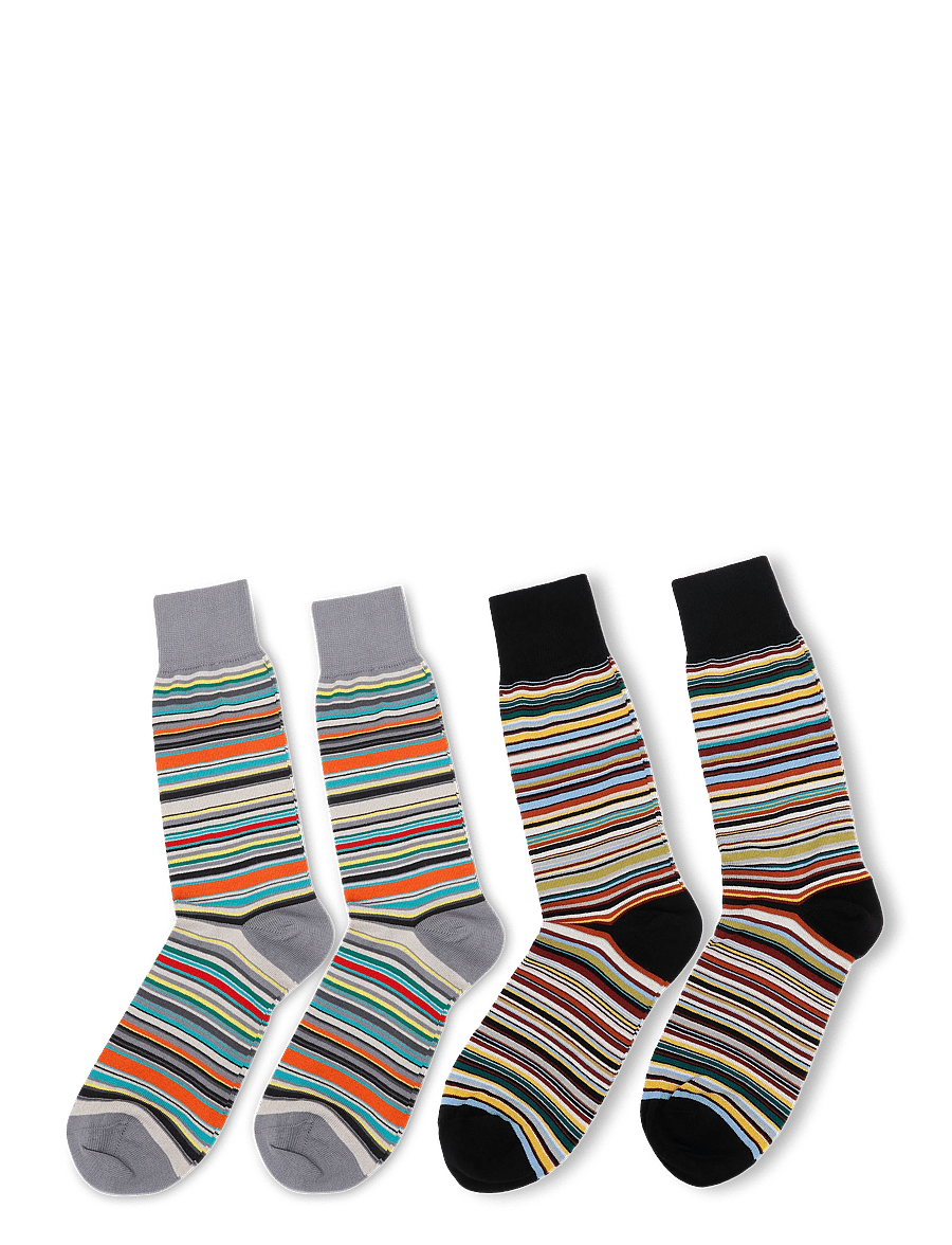 PS Paul Smith - MEN SOCK 2 PACK SIGNTR - vanliga strumpor - 1b_mixed plate 2 - 1