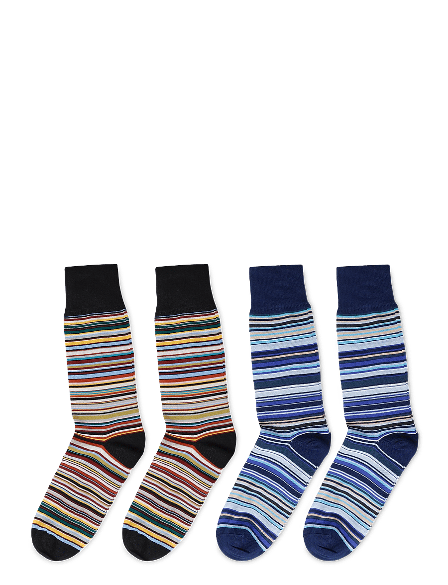 PS Paul Smith - MEN SOCK 2 PACK SIGNTR - tennissocken - 3b_mixed plate 3 - 1