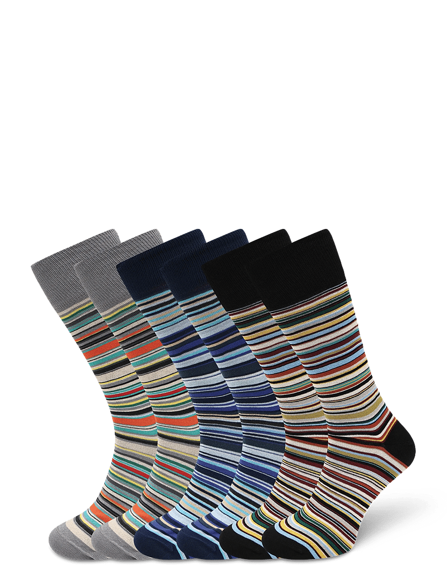 PS Paul Smith - MEN SOCK 6 PACK SIGNATURE - tennissocken - 1a_mixed plate 1 - 0
