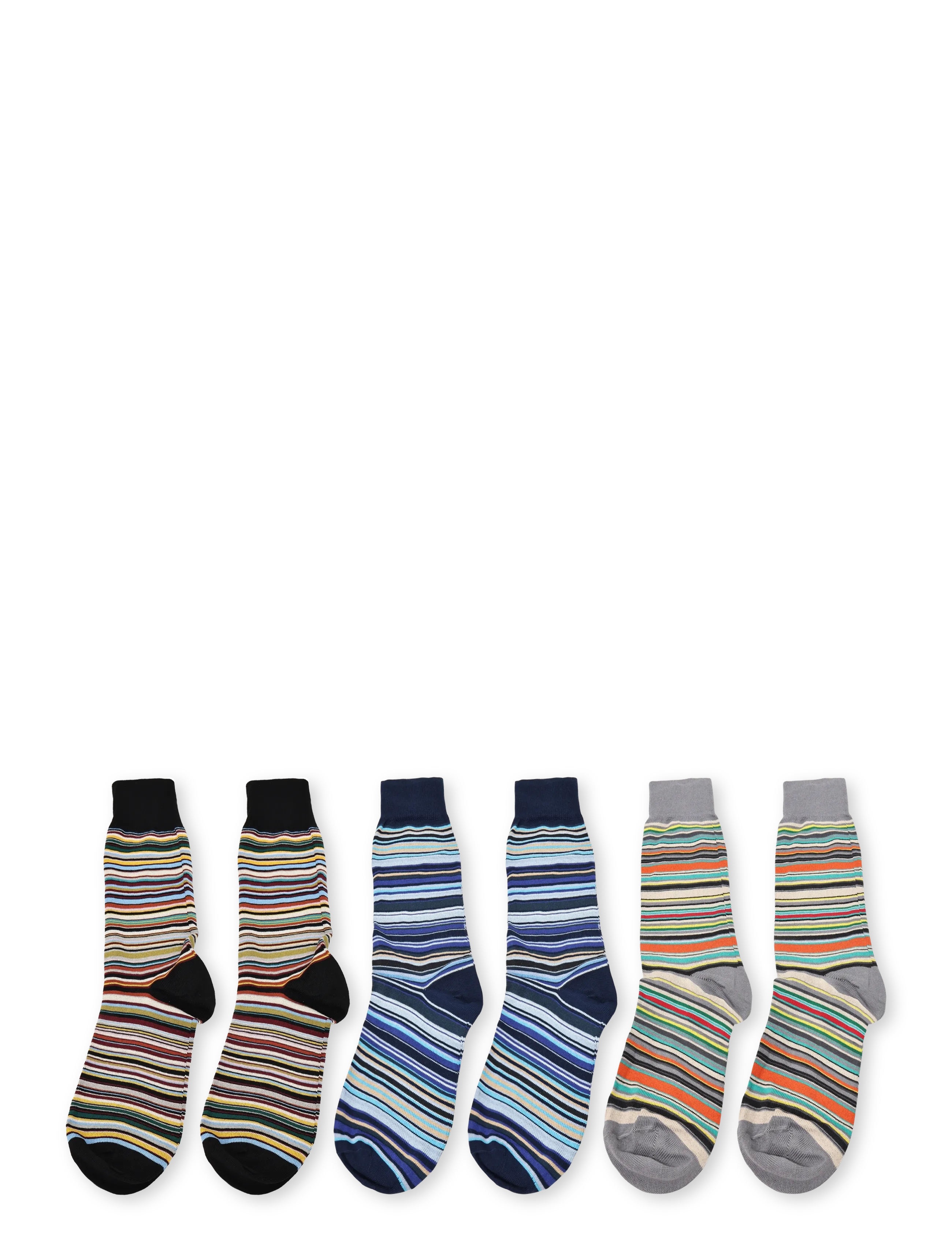 PS Paul Smith - MEN SOCK 6 PACK SIGNATURE - tennissocken - 1a_mixed plate 1 - 1