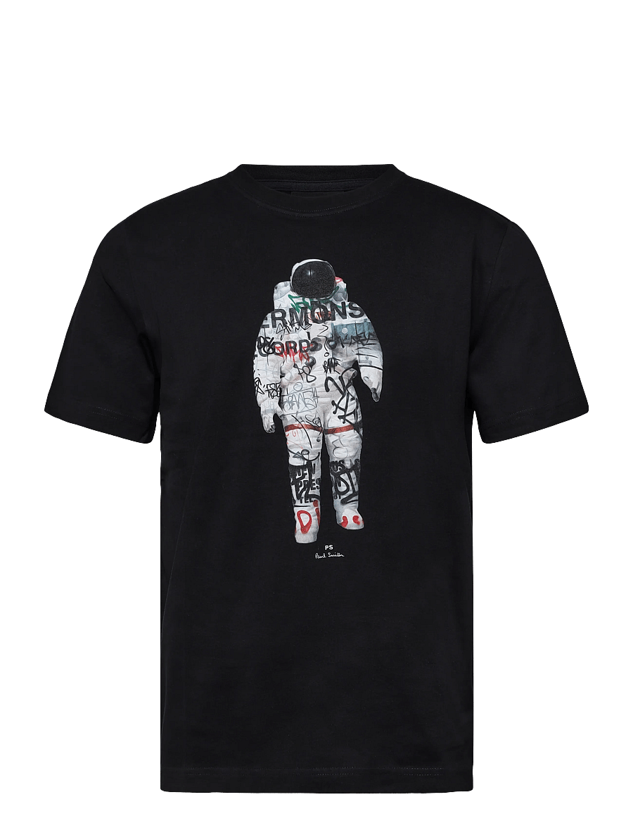 PS Paul Smith - MENS REG FIT T SHIRT ASTRONAUT - lyhythihaiset - black - 0