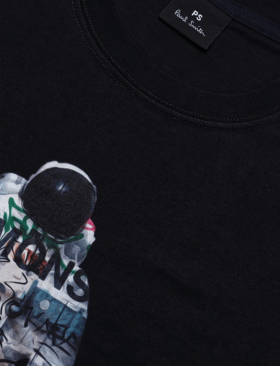 PS Paul Smith - MENS REG FIT T SHIRT ASTRONAUT - lyhythihaiset - black - 2
