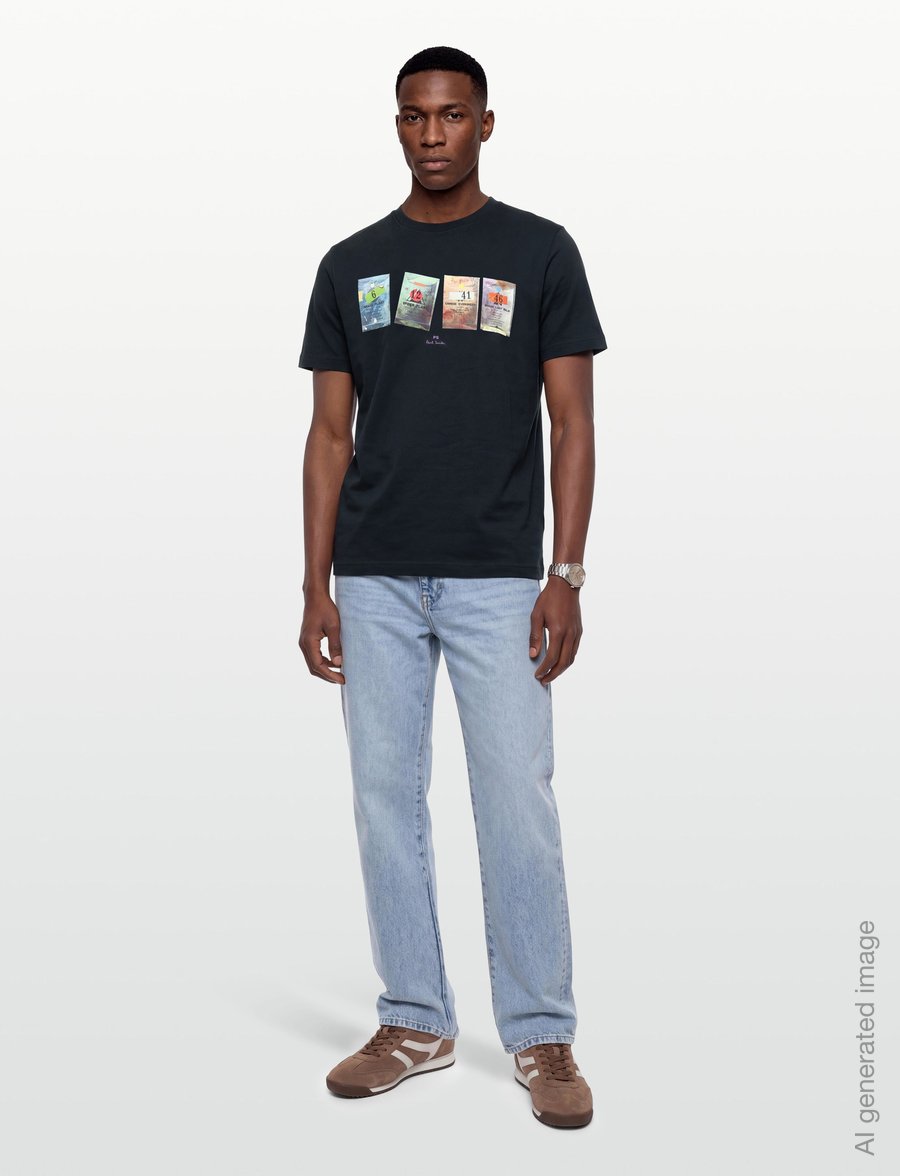 PS Paul Smith - MENS REG FIT SS T SHIRT SEEDS - kurzärmelige t-shirts - very dark navy - 0