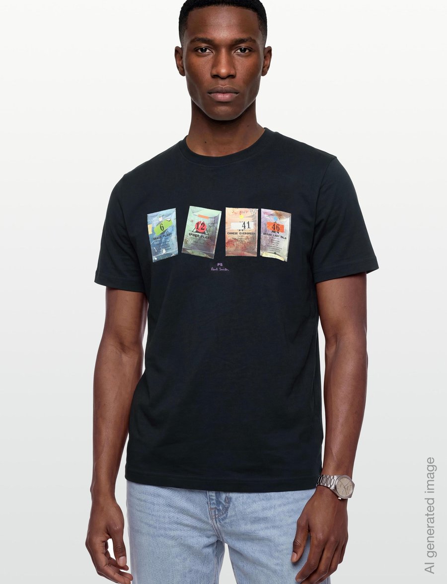 PS Paul Smith - MENS REG FIT SS T SHIRT SEEDS - kurzärmelige t-shirts - very dark navy - 3