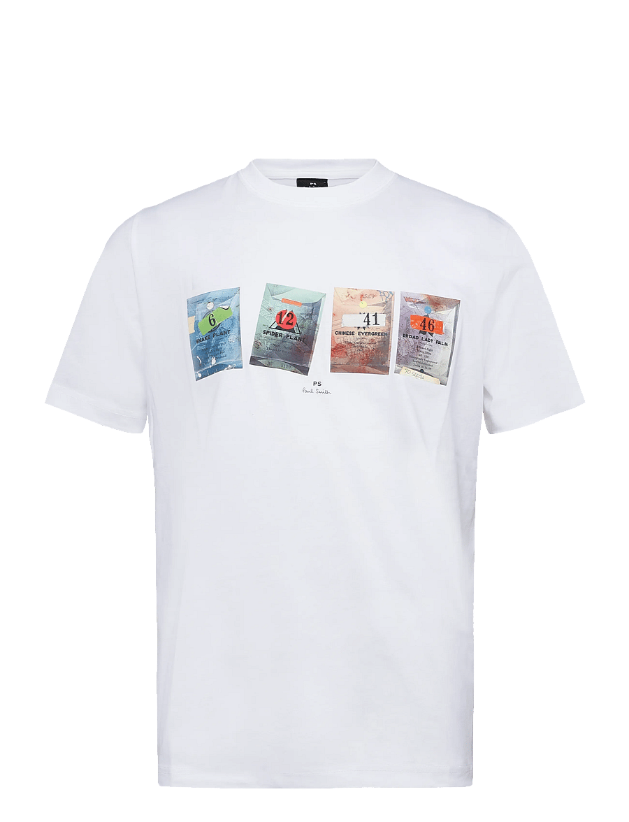 PS Paul Smith - MENS REG FIT SS T SHIRT SEEDS - kurzärmelige t-shirts - white - 1