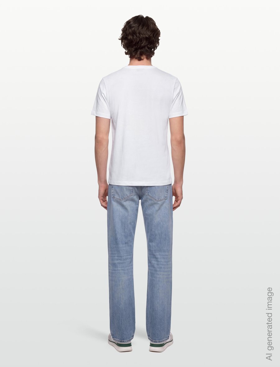 PS Paul Smith - MENS REG FIT T SHIRT CYCLIST - kortærmede t-shirts - 01_white - 4