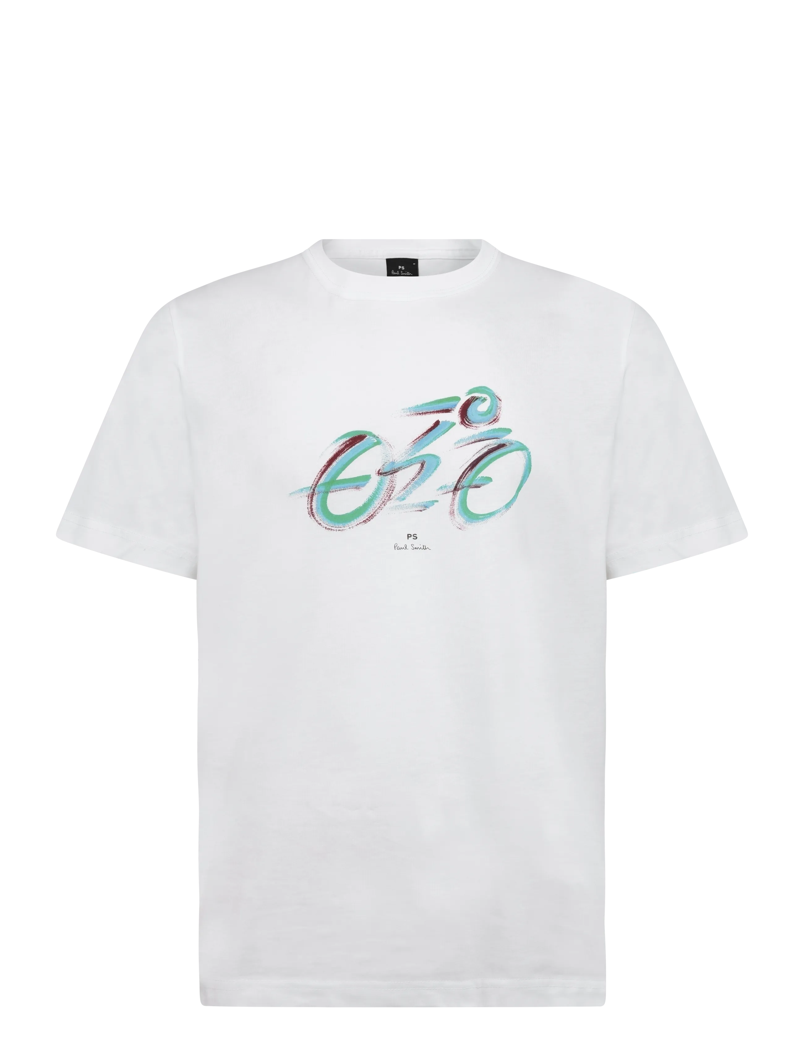 PS Paul Smith - MENS REG FIT T SHIRT CYCLIST - short-sleeved t-shirts - white - 1