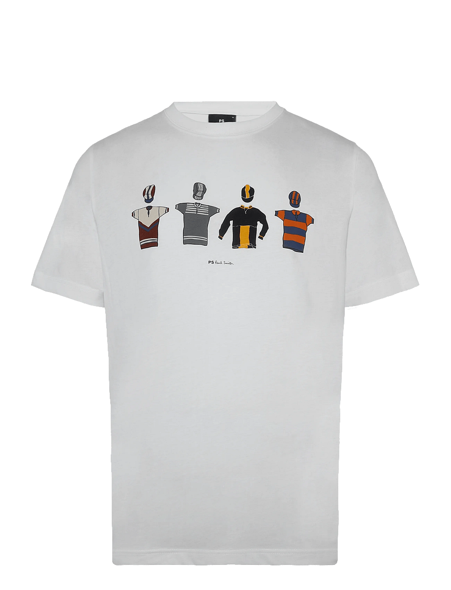 Paul Smith - MENS REG FIT T SHIRT CYCLE JERSEY'S - lühikeste varrukatega t-särgid - 01_white - 0