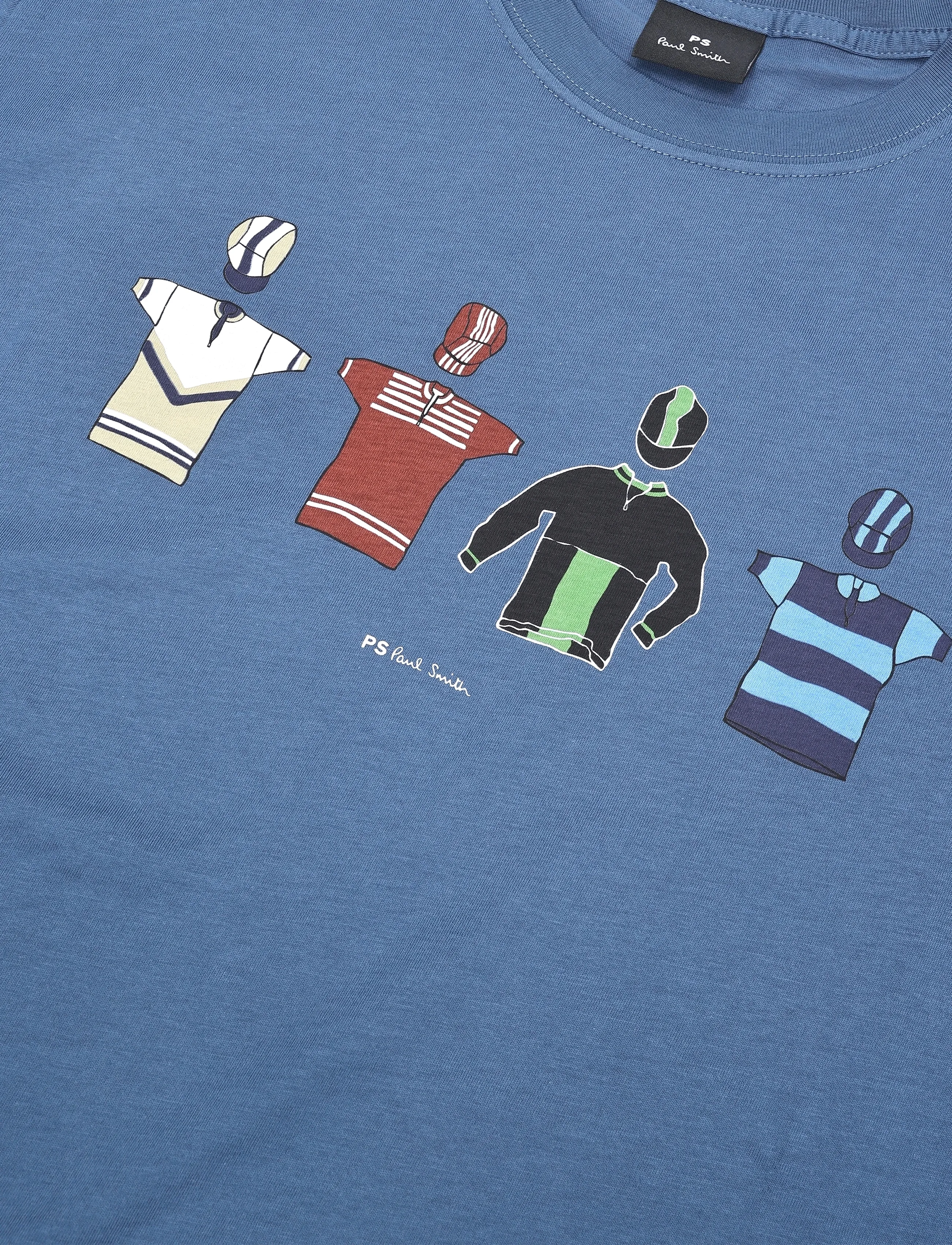 PS Paul Smith - MENS REG FIT T SHIRT CYCLE JERSEY'S - kurzärmelige t-shirts - 46e_indigo - 2