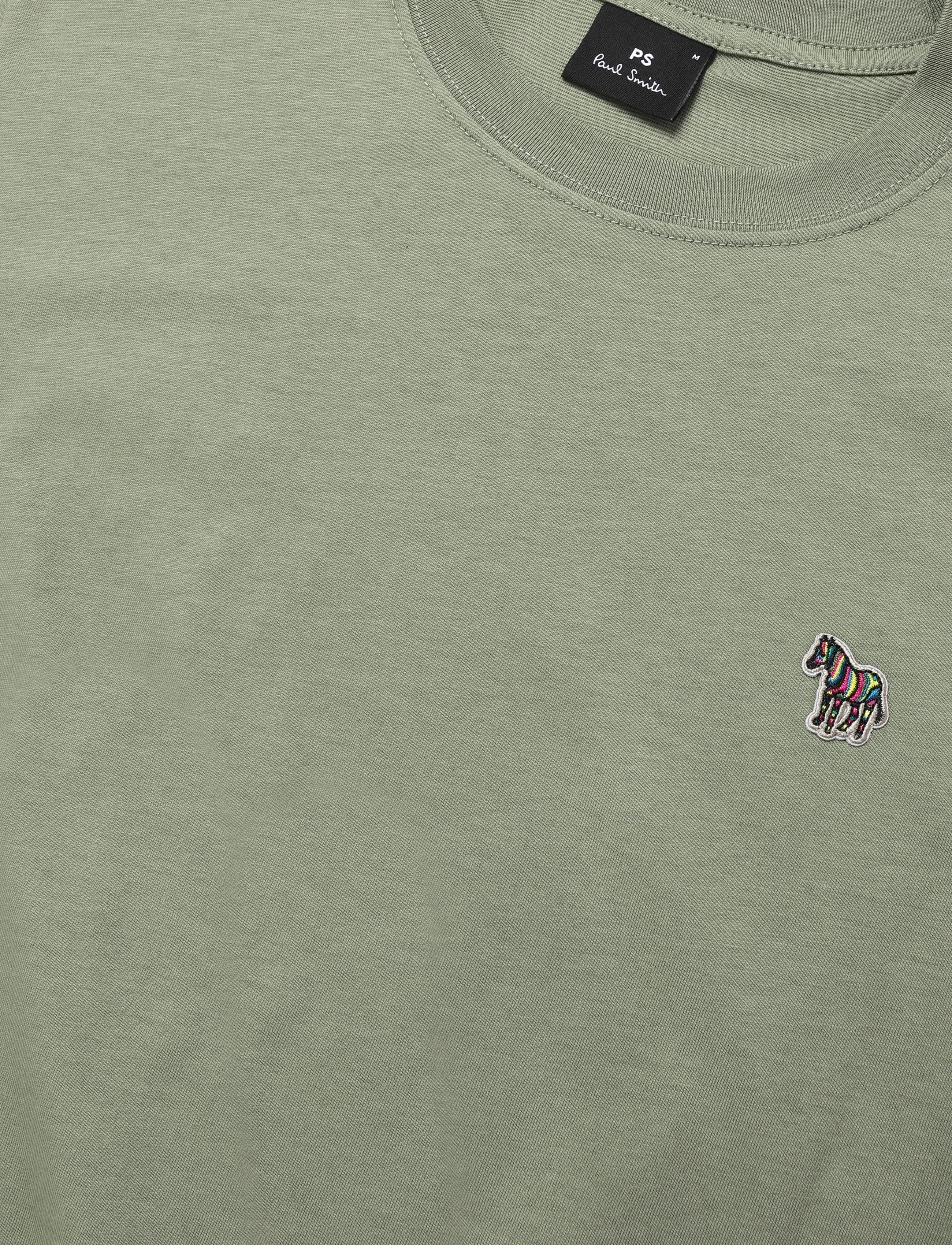 PS Paul Smith - MENS REG FIT SS TSHIRT ZEBRA - kurzärmelige t-shirts - 34d_lt greyish green - 2