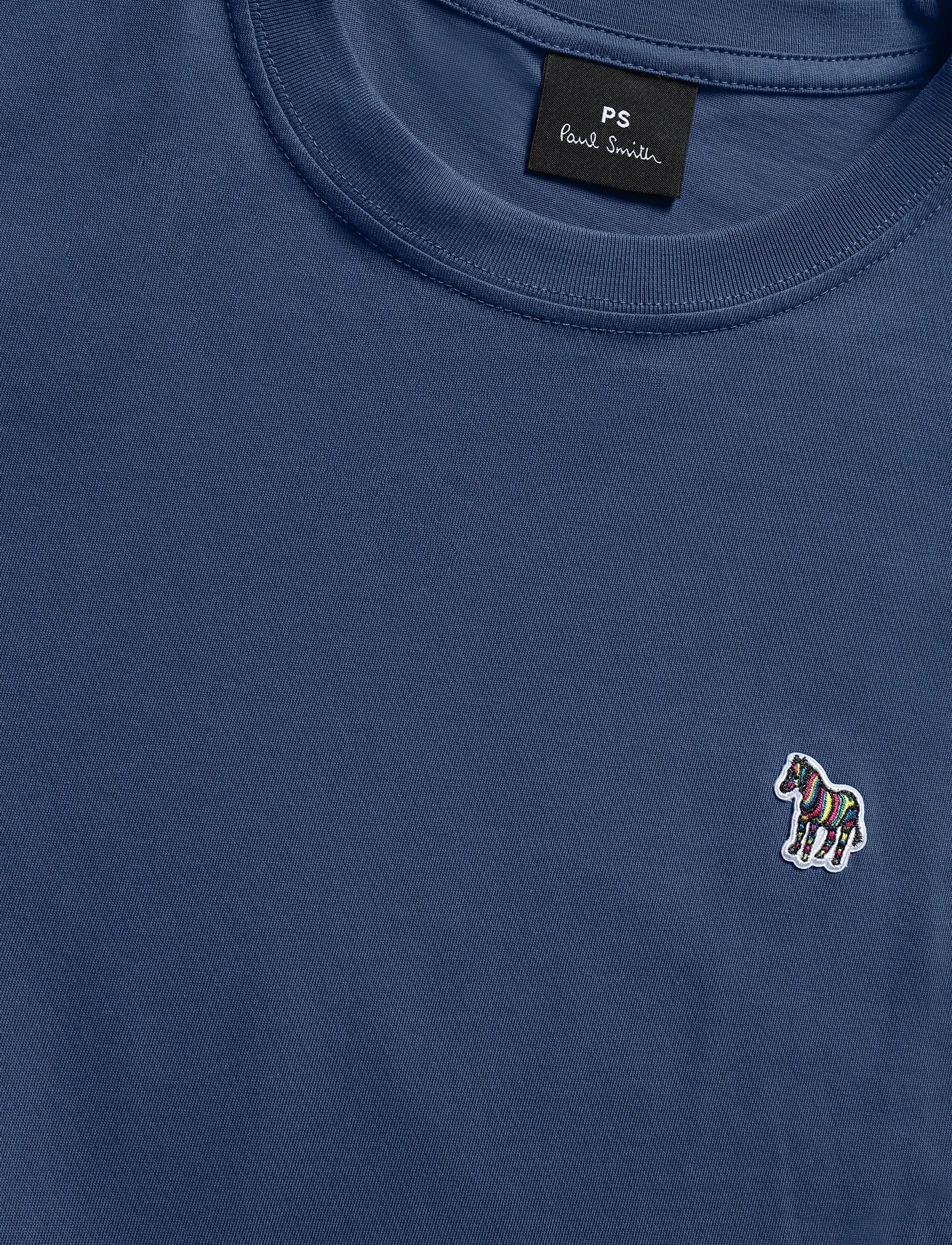 PS Paul Smith - MENS REG FIT SS TSHIRT ZEBRA - kortærmede t-shirts - 46e_indigo - 2