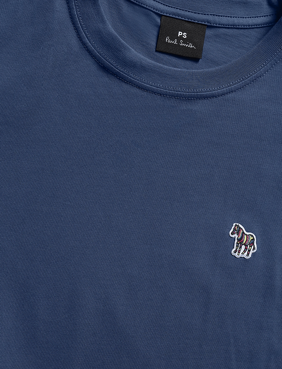 PS Paul Smith - MENS REG FIT SS TSHIRT ZEBRA - kortærmede t-shirts - 46e_indigo - 2