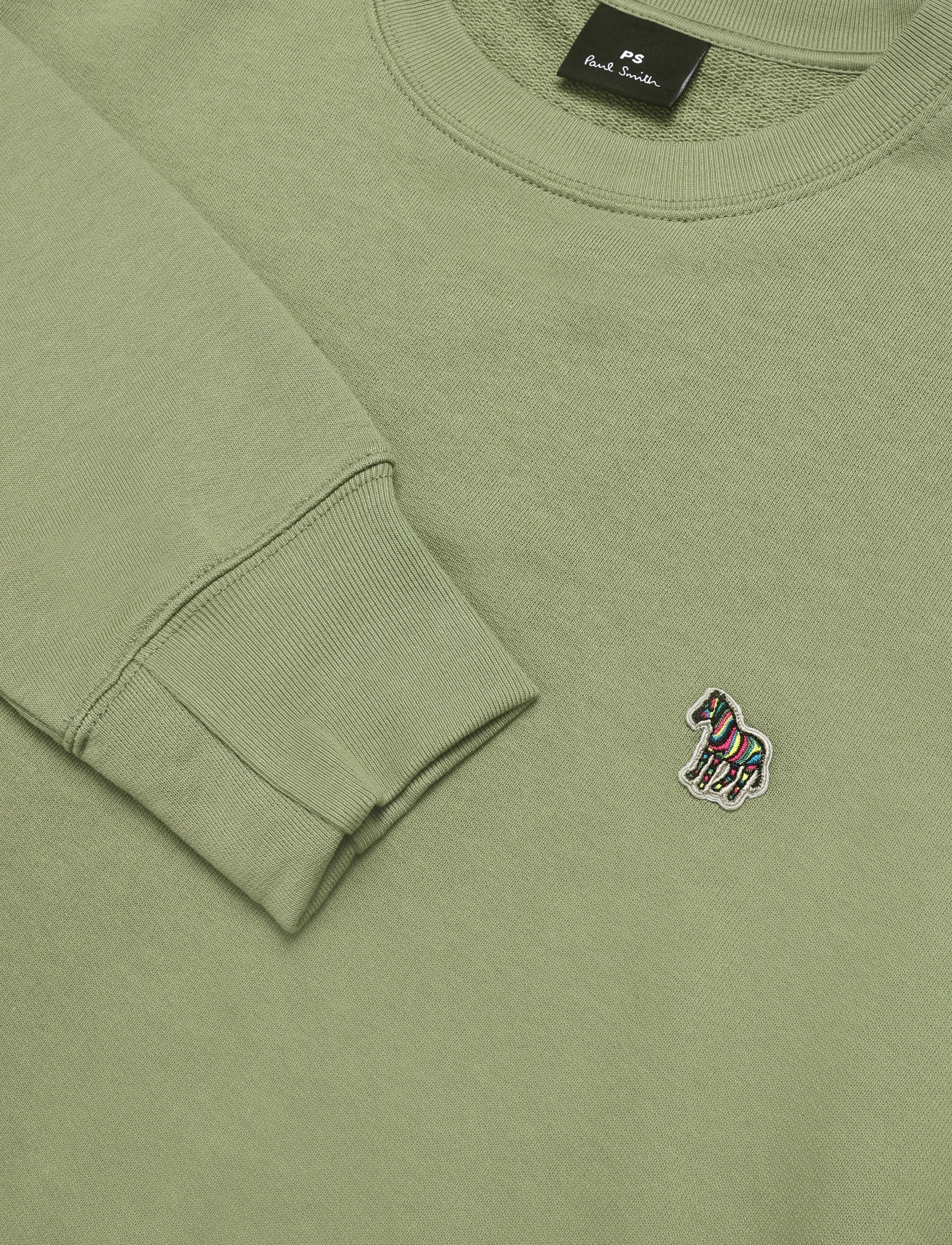 PS Paul Smith - MENS REG FIT SWEATSHIRT ZEBRA - shop by occasion - lt greyish green - 2