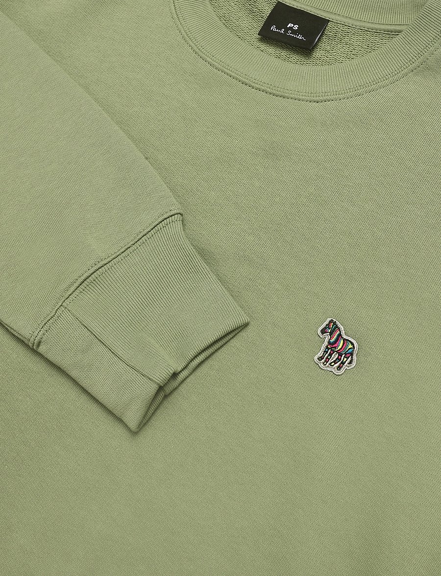 PS Paul Smith - MENS REG FIT SWEATSHIRT ZEBRA - shop by occasion - lt greyish green - 2