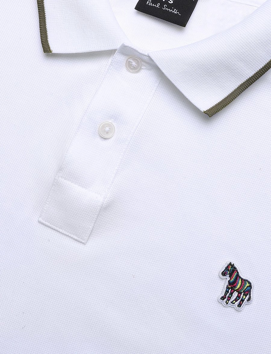 PS Paul Smith - MENS REG FIT SS POLO SHIRT ZEBRA - lühikeste varrukatega polod - 01_white - 2