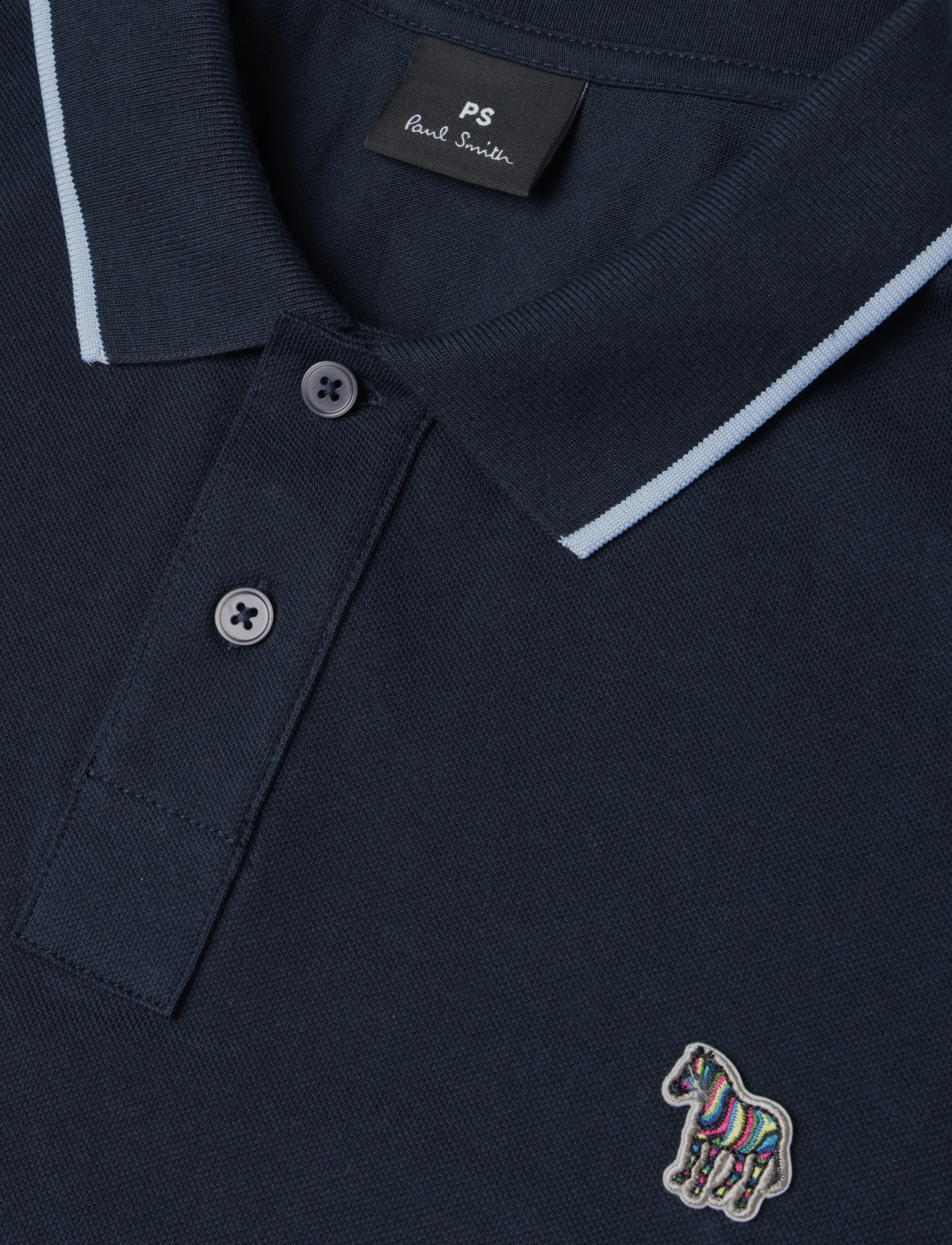Paul Smith - MENS REG FIT SS POLO SHIRT ZEBRA - 49_very dark navy - 2