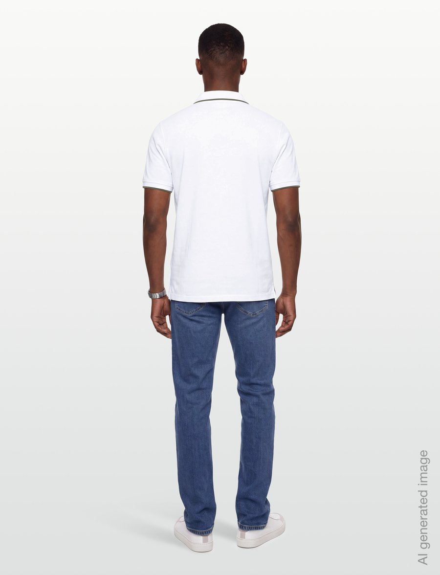 PS Paul Smith - MENS REG FIT SS POLO SHIRT ZEBRA - kurzärmelig - white - 4