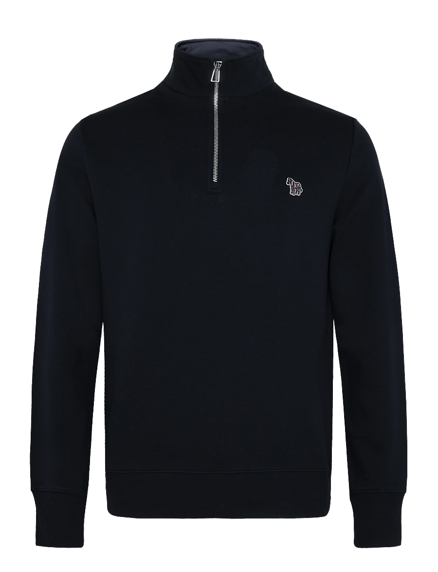 Paul Smith - MENS LS REG FIT HALF ZIP TOP ZEBRA - poolpika lukuga džemprid - 49_dk_na - 0