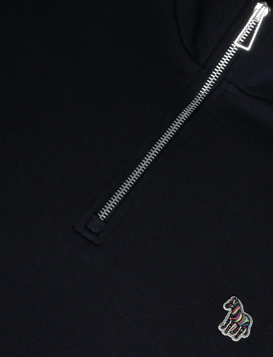 Paul Smith - MENS LS REG FIT HALF ZIP TOP ZEBRA - poolpika lukuga džemprid - 49_dk_na - 2