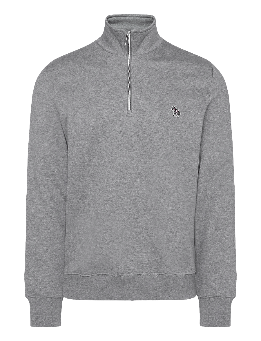 PS Paul Smith - MENS LS REG FIT HALF ZIP TOP ZEBRA - half zip jumpers - 72_melan - 0